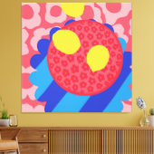 Lemon Flower Bord Canvas Afdruk (Insitu (Woonkamer))