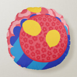 Lemon Flower Bord Rond Kussen