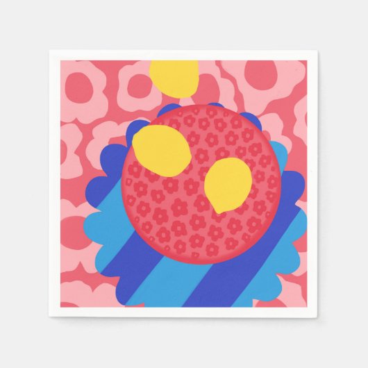 Lemon Flower Bord Servet (Voorkant)