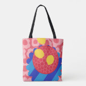 Lemon Flower Bord Tote Bag (Achterkant)