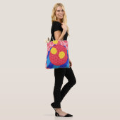 Lemon Flower Bord Tote Bag (Op model)
