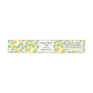 Lemon Foliage Artisanal Soap Band Wrap Verpakkin Uitnodigingen Wikkel