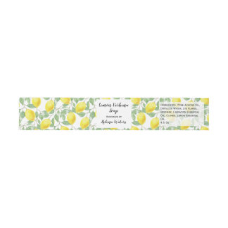 Lemon Foliage Artisanal Soap Band Wrap | Verpakkin Uitnodigingen Wikkel