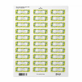 Lemon Foliage Mediterranean Return Address Label (Full Sheet)
