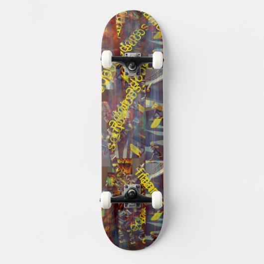 Lemon Font Graffiti Persoonlijk Skateboard (Voorkant)