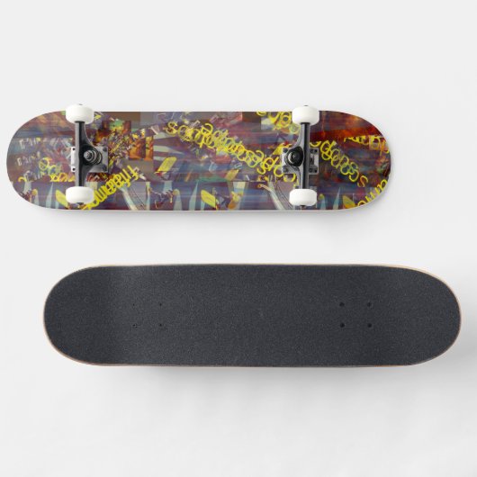 Lemon Font Graffiti Persoonlijk Skateboard (Horizontaal)
