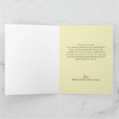 Lemon foto bruiloft dank u gevouwen Kaart (Binnen)