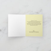 Lemon foto bruiloft dank u gevouwen Kaart (Binnen)