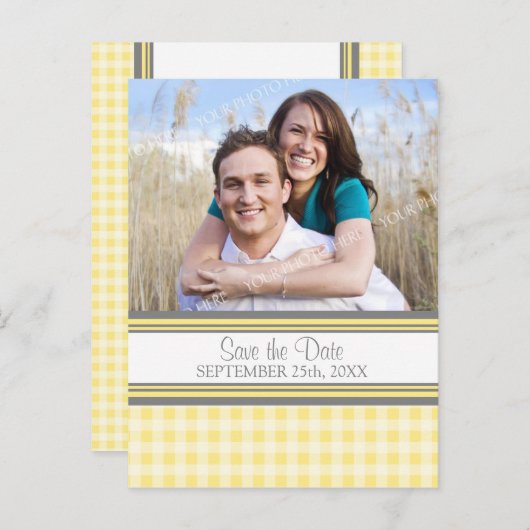 Lemon Foto Sla de datum bruiloft Briefkaarten (Voorkant / Achterkant)