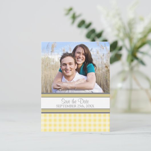 Lemon Foto Sla de datum bruiloft Briefkaarten (Staand voorkant)