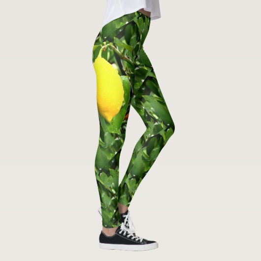 Lemon, foto van de natuur en de tuin leggings (Rechts)