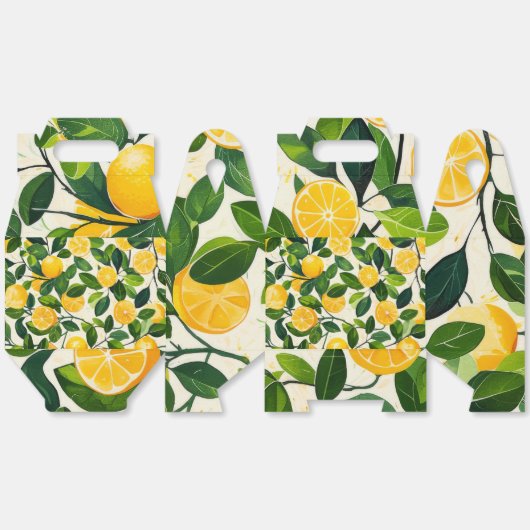 "Lemon Fox Gift Box" Bedankdoosjes (Ongevouwen)