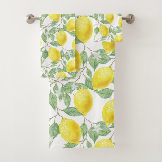 LEMON FRESH FRUIT PATTERN BAD HANDDOEK (Insitu)