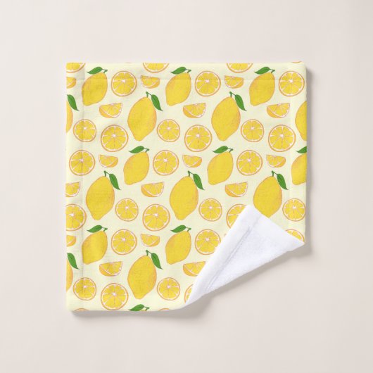 LEMON FRESH FRUIT PATTERN BATH TOWEL SET BAD HANDDOEK (Wasdoekje)