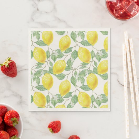 LEMON FRESH FRUIT PATTERN NAPKIN SERVET (Insitu)