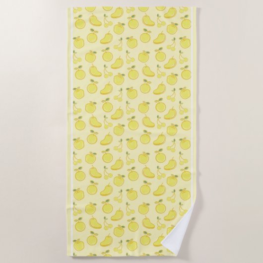 LEMON FRESH FRUIT PATTERN STRANDLAKEN (Voorkant)