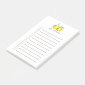 Lemon Fresh Personalized to do Post-it® Notes (Schuin)