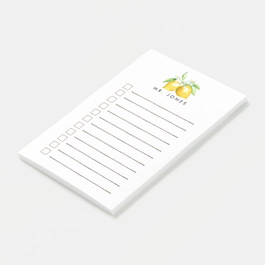 Lemon Fresh Personalized to do Post-it® Notes (Schuin)