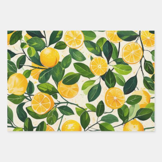 Lemon Fresh Wrapping Paper" Inpakpapier Vel (Voorkant 2)