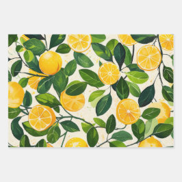 Lemon Fresh Wrapping Paper" Inpakpapier Vel