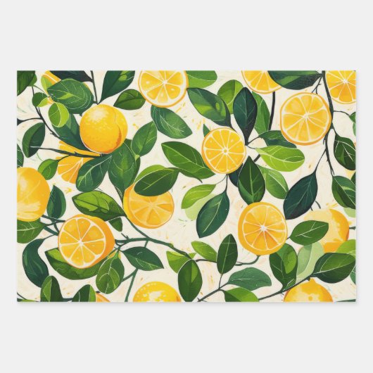 Lemon Fresh Wrapping Paper" Inpakpapier Vel (Voorkant)
