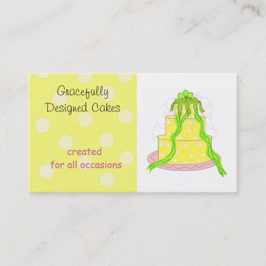 Lemon Frost Ontwerpers Taart Zakelijke Kaart Visitekaartje (Voorkant)