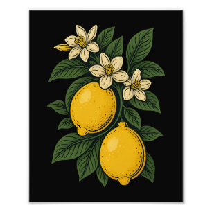 Lemon Fruit Art Lemon Boerderij Foto Afdruk