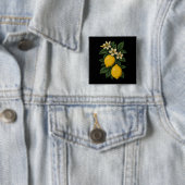 Lemon Fruit Art Lemon Boerderij Vierkante Button 5,1 Cm (In situ)
