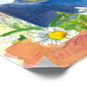 Lemon Fruit Bowl Daisy Hatbox Waterverf Poster (Hoek)