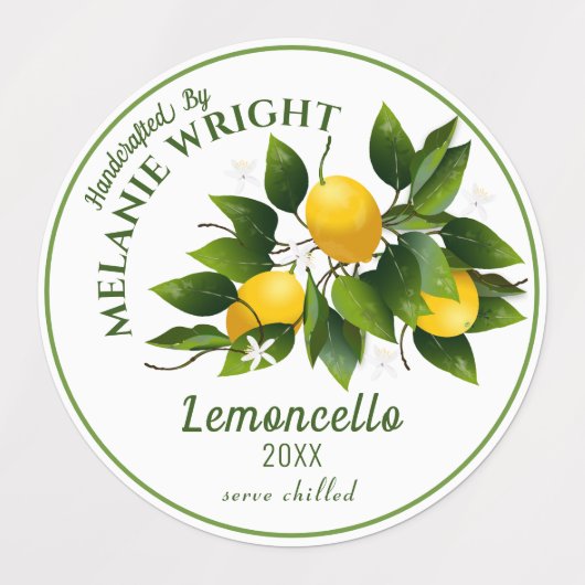 Lemon Fruit Canning Labels (Design 1)