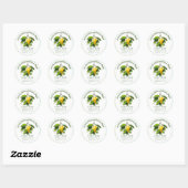 Lemon Fruit Canning Ronde Sticker (Vel)