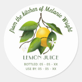 Lemon Fruit Canning Ronde Sticker