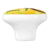 Lemon Fruit Flowers verlaat  botanisch Keramische Knop (Zijkant)