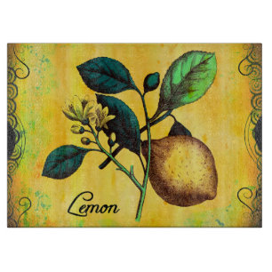 Lemon Fruit Flowers verlaat botanisch Snijplank