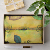 Lemon Fruit Flowers verlaat  botanisch Tissuepapier (Geschenk)