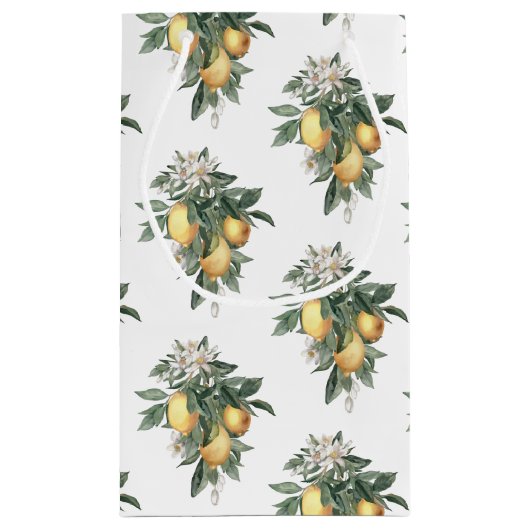 Lemon Fruit Glossy Gift Bag Klein Cadeauzakje