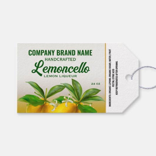 Lemon Fruit Lemoncello Cadeaulabel (Voorkant (Horizontaal))