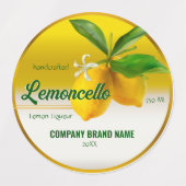 Lemon Fruit Lemoncello Labels (Design 2)