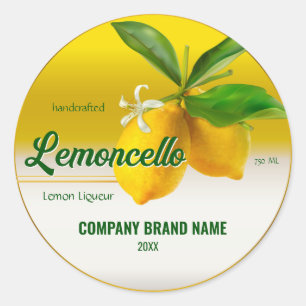Lemon Fruit Lemoncello Ronde Sticker