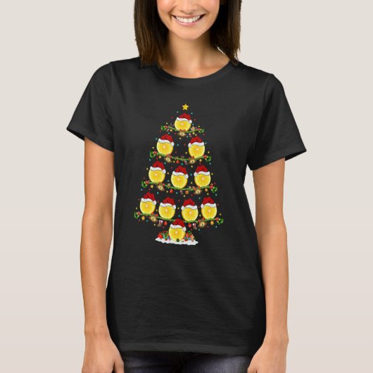 Lemon Fruit Lights Xmas Santa Lemon Christmas Tr T-shirt (Voorkant)