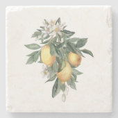 Lemon Fruit marble Stone Onderzetter (Voorkant)