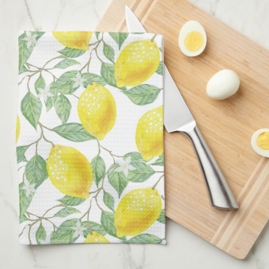 LEMON FRUIT PATTERN BATH TOWEL SET THEEDOEK (Quarter Fold)