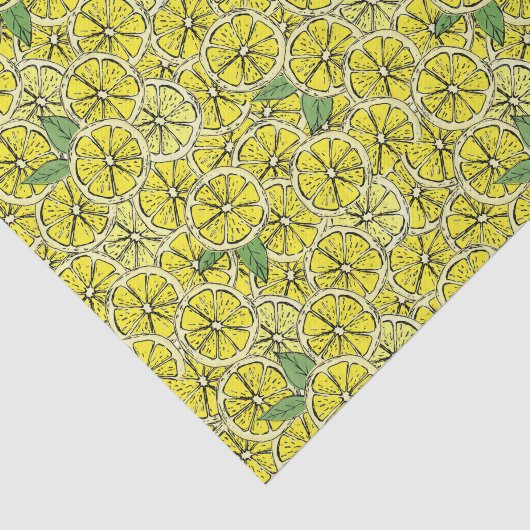 Lemon Fruit Pattern Ontvlekpapier Tissuepapier (Detail)