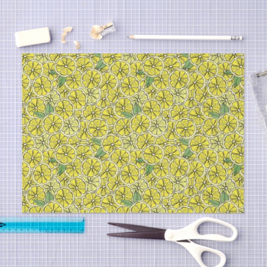 Lemon Fruit Pattern Ontvlekpapier Tissuepapier (Craft)