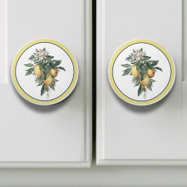 Lemon Fruit Round Keramische Knop