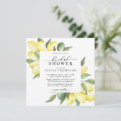 Lemon Fruit Waterverf Elegant Boho Vrijgezellenfee Kaart (Staand voorkant)