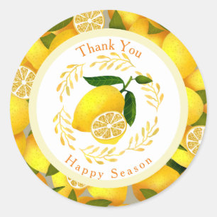 Lemon Full Bedankt Ronde Sticker