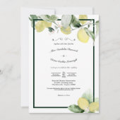 Lemon Garden Floral White Wedding Casual Kaart (Voorkant)