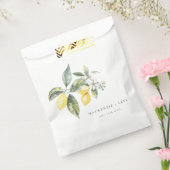 Lemon Garden Mediterrane bruiloft Bedankzakje (Gezegeld)