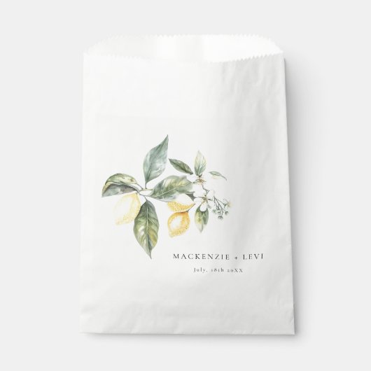 Lemon Garden Mediterrane bruiloft Bedankzakje (Voorkant)